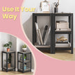 5-Tier Storage Shelf – Wood and Metal – Rustic Brown and Black – Adjustable and Heavy Duty