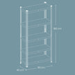 5-Tier Shelving Unit – Steel – Silver/Greige and Black/Rustic Brown – Adjustable, Industrial Design with 650 kg Load Capacity