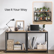 4-Tier Shelving Unit – Steel – Blue/Black/Rustic Brown – 520 kg Load Capacity