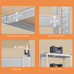 4-Tier Garage Storage Shelving – Steel – Silver – Heavy-Duty Load Capacity 520 kg
