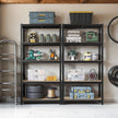 Garage Storage Shelving – Metal – Black – Adjustable 5-Tier Unit, Set of 2, 50 x 100 x 200 cm, 650 kg Load Capacity
