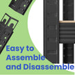 Garage Storage Shelving – Metal – Black – Adjustable 5-Tier Unit, Set of 2, 50 x 100 x 200 cm, 650 kg Load Capacity