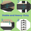 Garage Storage Shelving – Metal – Black – Adjustable 5-Tier Unit, Set of 2, 50 x 100 x 200 cm, 650 kg Load Capacity