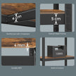 5-Tier Storage Shelving Unit – Metal – Brown and Black – Adjustable, Industrial Design, 650 kg Capacity