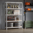 Storage Shelving Unit – Metal – Silver – 5-Tier, Adjustable, 650 kg Capacity