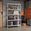 Storage Shelving Unit – Metal – Silver – 5-Tier, Adjustable, 650 kg Capacity