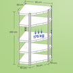 5-Tier Corner Shelf – Heavy Duty Metal – Silver and Natural Beige – 875 kg Load Capacity
