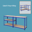 5-Tier Steel Shelving Unit – Silver/Greige and Black/Rustic Brown – Industrial Storage Solution – Adjustable Shelves, 650 kg Load Capacity