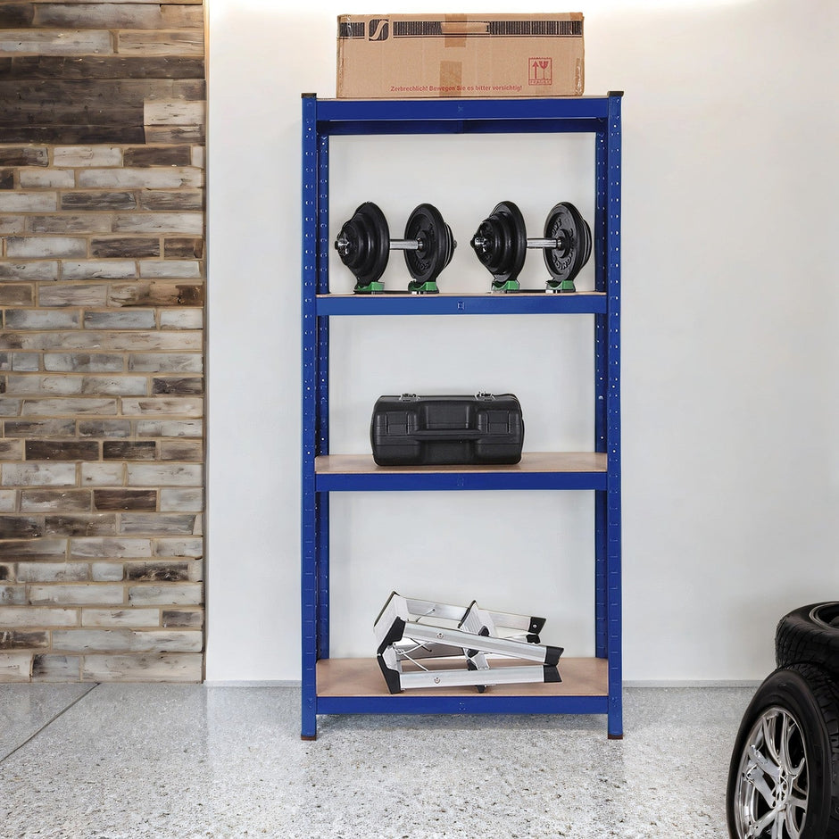 5-Tier Steel Shelving Unit – Silver/Greige and Black/Rustic Brown – Industrial Storage Solution – Adjustable Shelves, 650 kg Load Capacity