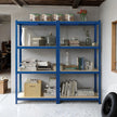 5-Tier Steel Shelving Unit – Silver/Greige and Black/Rustic Brown – Industrial Storage Solution – Adjustable Shelves, 650 kg Load Capacity