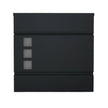 Lockable Wall-Mounted Mailbox – Metal – Black – Includes Newspaper Holder, Easy to Install