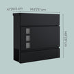 Lockable Wall-Mounted Mailbox – Metal – Black – Includes Newspaper Holder, Easy to Install
