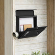 Lockable Wall-Mounted Mailbox – Metal – Black – Includes Newspaper Holder, Easy to Install