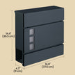Lockable Wall-Mounted Mailbox – Metal – Black – Includes Newspaper Holder, Easy to Install