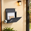 Lockable Wall-Mounted Mailbox – Metal – Black – Includes Newspaper Holder, Easy to Install