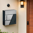 Wall-Mounted Mailbox – Stainless Steel – Silver and Anthracite Grey – With Viewing Windows and Lock