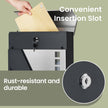 Wall-Mounted Mailbox – Stainless Steel – Silver and Anthracite Grey – With Viewing Windows and Lock