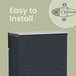 Wall-Mounted Mailbox – Stainless Steel – Silver and Anthracite Grey – With Viewing Windows and Lock