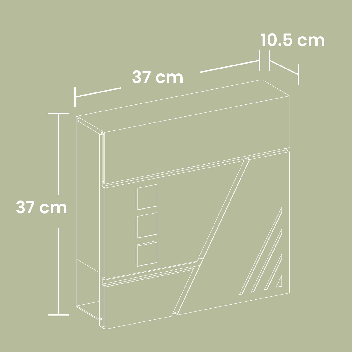 Wall-Mounted Mailbox – Stainless Steel – Silver and Anthracite Grey – With Viewing Windows and Lock