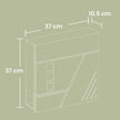 Wall-Mounted Mailbox – Stainless Steel – Silver and Anthracite Grey – With Viewing Windows and Lock