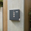 Mailbox – Copper Lock Cylinder – Anthracite Grey – Includes Newspaper Holder