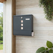 Mailbox – Copper Lock Cylinder – Anthracite Grey – Includes Newspaper Holder