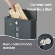 Mailbox – Copper Lock Cylinder – Anthracite Grey – Includes Newspaper Holder