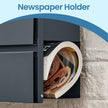 Lockable Wall-Mounted Mailbox – Metal – Anthracite Grey and Silver – Includes Newspaper Holder, Easy Installation