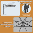 Cantilever Umbrella – Fabric – Dove Gray – 360° Rotatable, Adjustable Tilt, UPF 50+