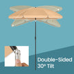 Garden Umbrella – Polyester – Beige – 30° Tilt and Height Adjustable with Portable Carry Bag, UPF 50+