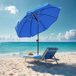 Garden Umbrella – Polyester – Beige – 30° Tilt and Height Adjustable with Portable Carry Bag, UPF 50+