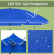 Garden Umbrella – Polyester – Beige – 30° Tilt and Height Adjustable with Portable Carry Bag, UPF 50+
