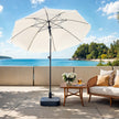 Garden Umbrella – Polyester – Beige – 30° Tilt and Height Adjustable with Portable Carry Bag, UPF 50+