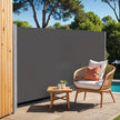 Side Awning – Steel – Anthracite Grey – Extendable Privacy Screen with UPF 50+ Sun Protection, 160 x 350 cm