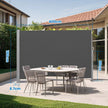 Extendable Side Shade – Steel – Anthracite Grey – Privacy Screen and Sun Protection for Patio, Terrace, Garden, 180 x 450 cm