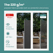 Extendable Side Shade – Steel – Anthracite Grey – Privacy Screen and Sun Protection for Patio, Terrace, Garden, 180 x 450 cm