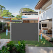 Extendable Side Shade – Steel – Anthracite Grey – Privacy Screen for Patio, Terrace, Garden, 180 x 450 cm