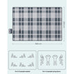 Picnic Blanket – Fabric – Grey and White – Extra Large 300 x 200 cm