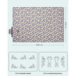 Picnic Blanket – Fabric – Leaf Pattern – Extra Large 300 x 200 cm
