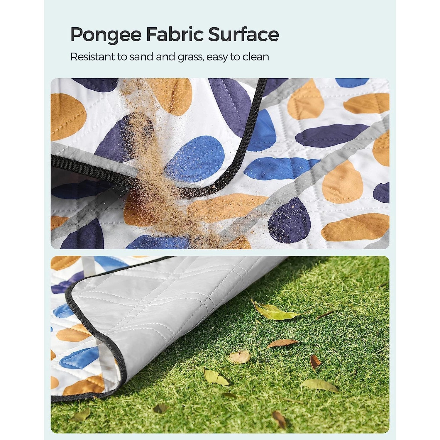Picnic Blanket – Fabric – Leaf Pattern – Extra Large 300 x 200 cm