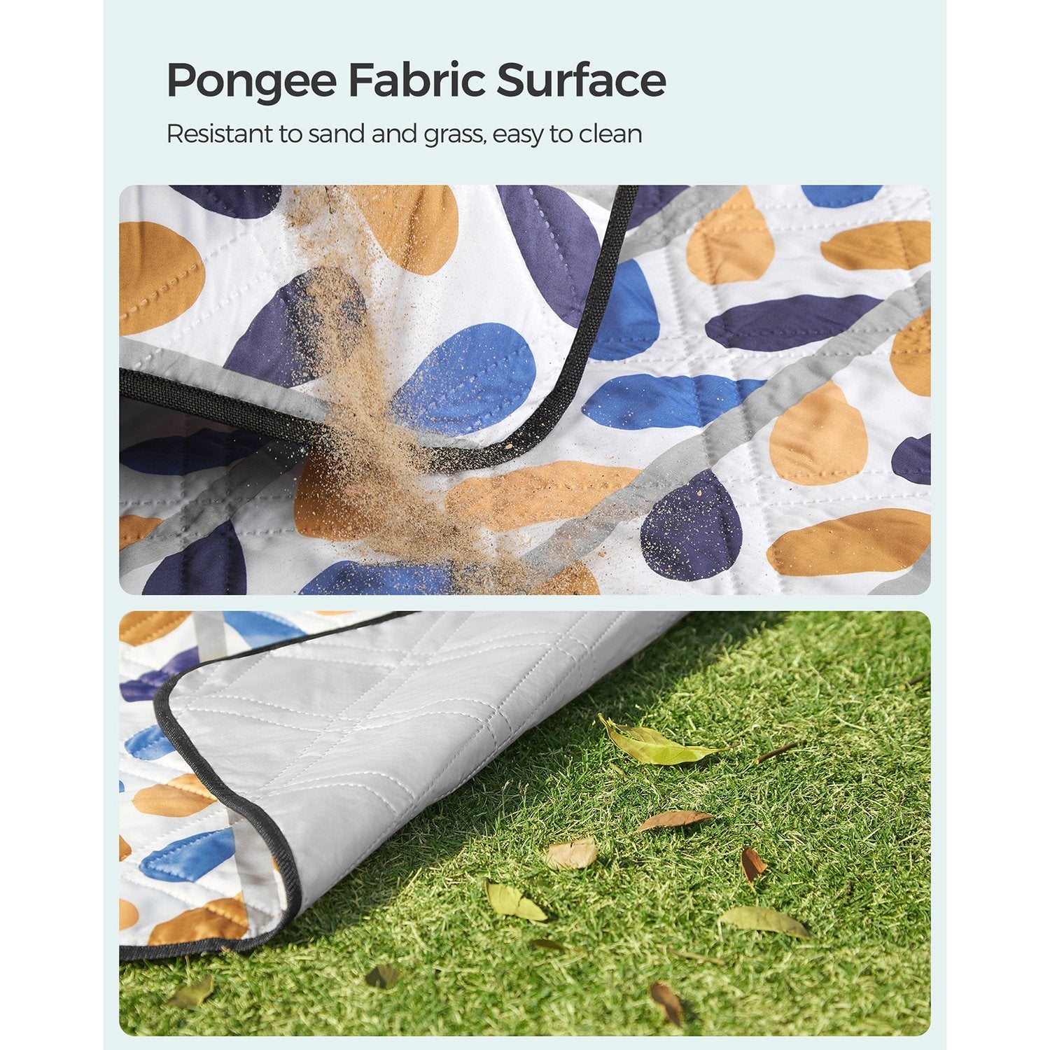 Picnic Blanket – Fabric – Leaf Pattern – Extra Large 300 x 200 cm