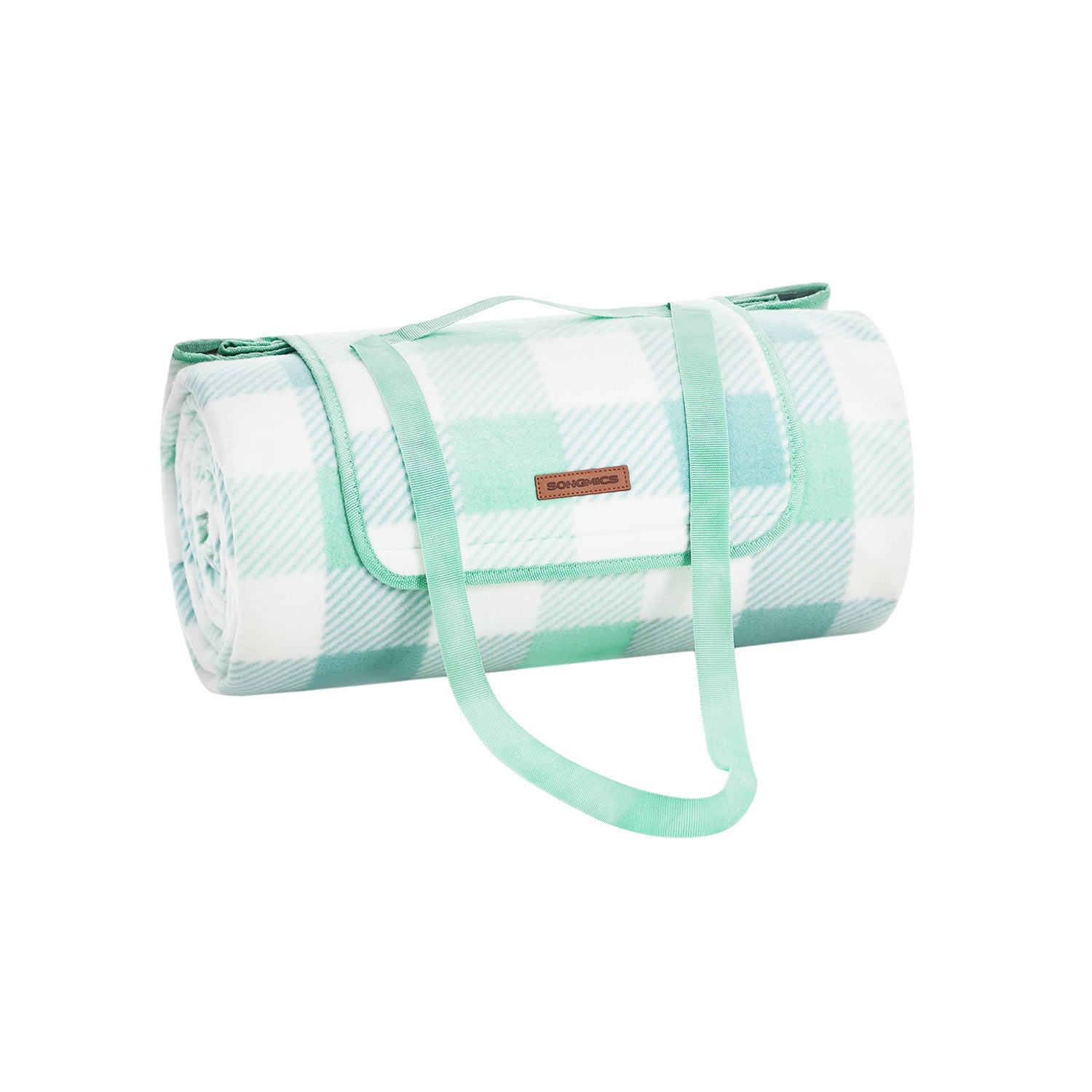 Picnic Blanket – Waterproof – Green and White – Foldable with Pegs – 300 x 200 cm