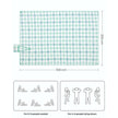 Picnic Blanket – Waterproof – Green and White – Foldable with Pegs – 300 x 200 cm