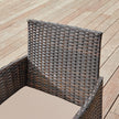 Outdoor Furniture Set – Polyrattan – Black and Beige – Complete 4-Piece Collection for Patio and Balcony