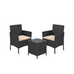 Outdoor Patio Furniture Set – Polyrattan – Brown and Taupe – Versatile for Patio, Balcony, and Backyard