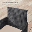 Outdoor Patio Furniture Set – Polyrattan – Brown and Taupe – Versatile for Patio, Balcony, and Backyard