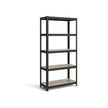 5-Tier Shelving Unit – Reinforced Steel – Silver – Adjustable Shelves – Max Load 875 kg