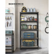 5-Tier Shelving Unit – Reinforced Steel – Silver – Adjustable Shelves – Max Load 875 kg