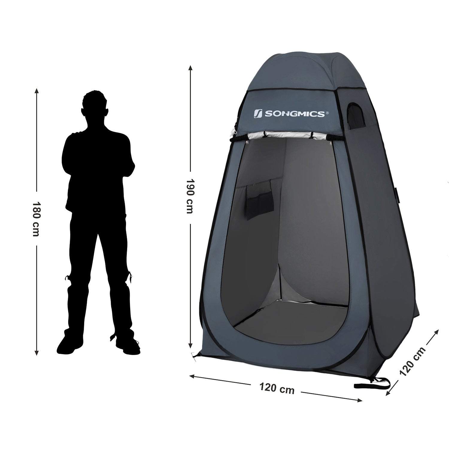 Pop Up Tent – Fabric – Blue – Privacy Shelter for Outdoor Use
