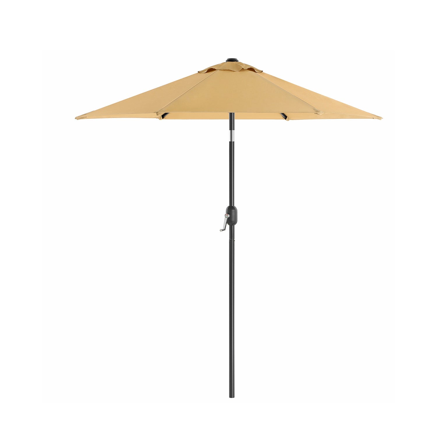 Garden Parasol Umbrella – Metal – Grey – UPF 50+ Protection, Tiltable, 2 m